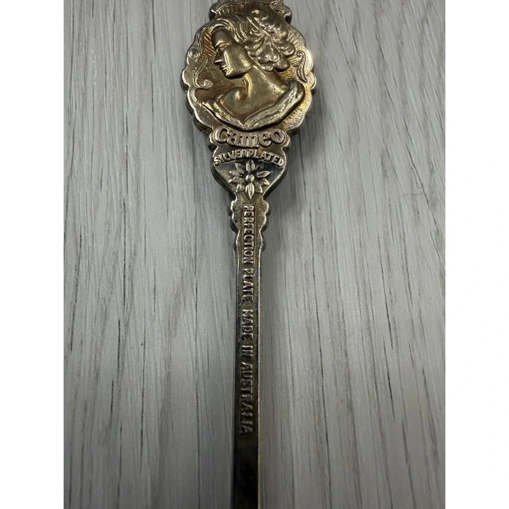 Mount Vernon Virginia Silver Plated Souvenir Spoon Cameo Perfection Plate Aust